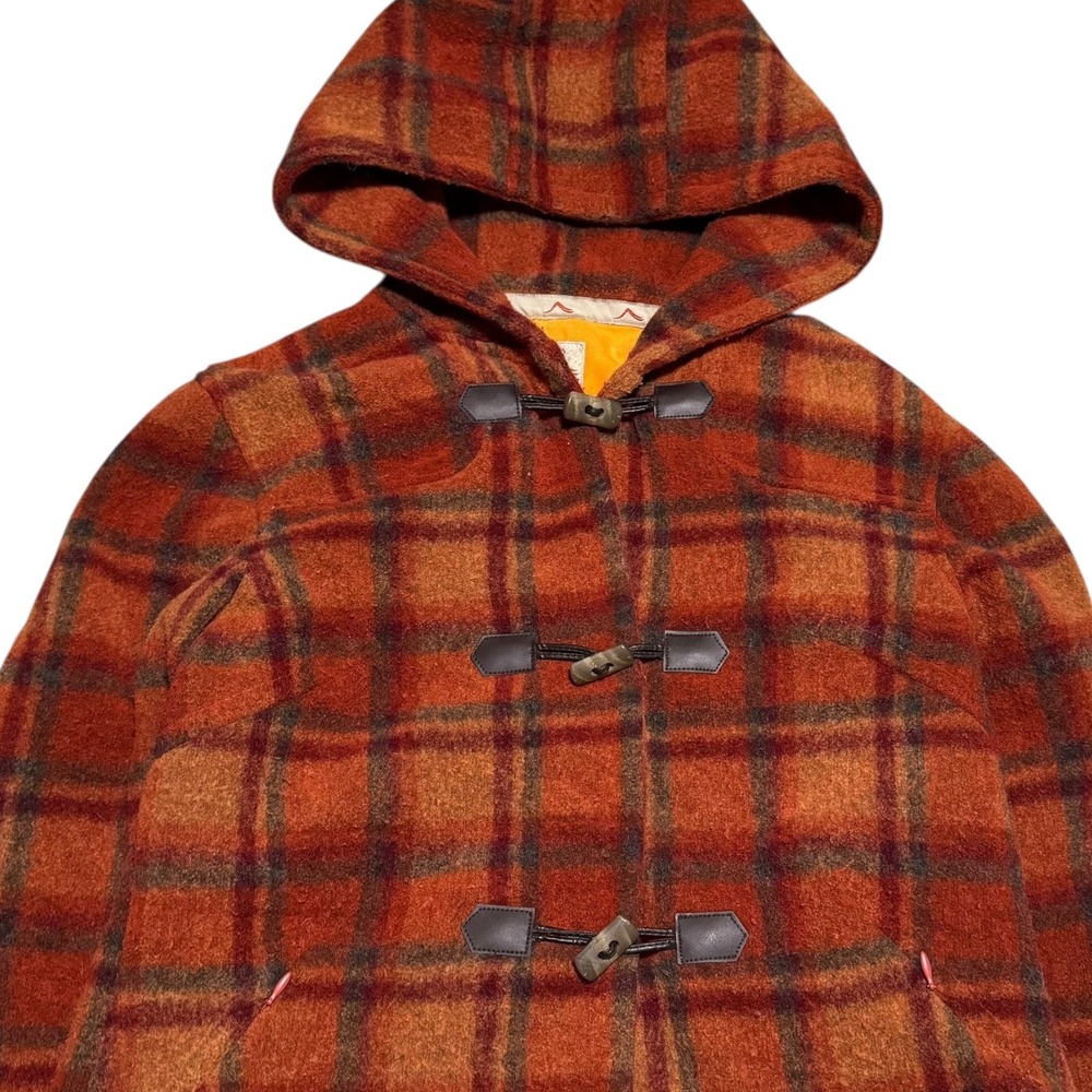 Tsunami Polyester/Wool Plaid Loop Button Hooded‎ … - image 2